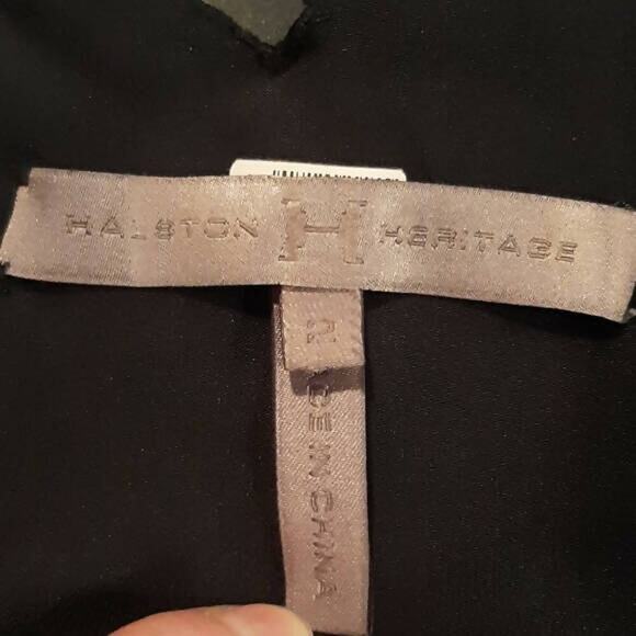 Halston Heritage Floral A-Line Dress - Floral - Black Multi - Picture 4 of 8